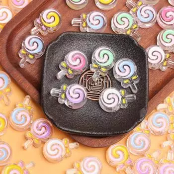 4 шт. акриловые капельные масляные прозрачные леденцы свободные бусины браслет бисерные аксессуары для волос DIY материалы ручной работы разноцветный