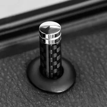 4Pcs Auto Bolt Door Lock Stick Pin Cap Case Decoration Cover Fit For Benz A C E Cla Gla Glk Ml Glc Gls Slk Class W205 W204 W211