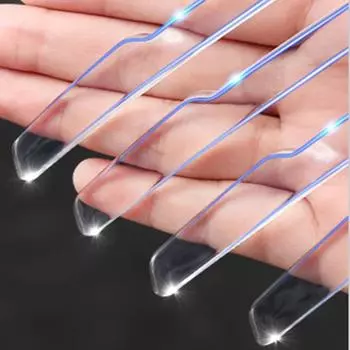 4PCS Автомобильная дверь Прозрачная полоса из углеродного волокна для предотвращения столкновений