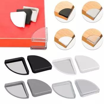 4PCS Baby Kids Security Desk Corner Guards Edge Protection Table Corner Protector Anticollision Strip белый