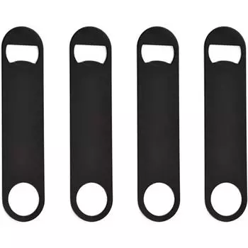 4PCS Beer Bottle Openers Metal Flat Bottle Opener Solid and Durable Beer Openers for Party Kitchen Bar Restaurant