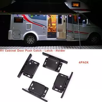 4Pcs Black Hook Lock Reliable And Safe Grabber Latch Catch For RV Cabinets And Doors RV Experience