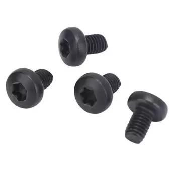 4pcs Black License Plate Screws Stainless Steel Star T25 Drive License Plate Screws for Model 3