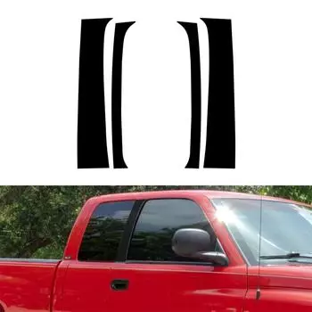 4Pcs Black Pillar Posts Door Trim Cover For Dodge Ram 1500 2500 3500 1994-2001