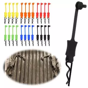 4PCS Black R Pins Silicone Body Clips Retainer Car Shell Fixed Body Buckle Lock for SCX10 Traxxas TRX4 D90 Redcat GEN8 RC Car жёлтый