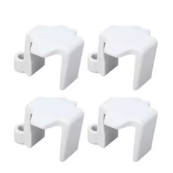 4pcs Boat Bumper Clips Nylon Pontoon Boat Bumper Hangers Cleats for 1 to 1.25 Inch Square Rails белый