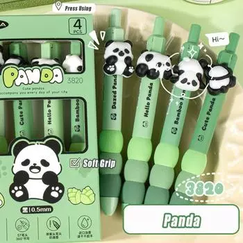 4PCS/Box Capybara Neutral Pen 0.5mm Black Ink Writing Tool Cartoon Gel Pen Gift Panda