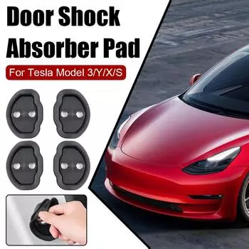 4Pcs Car Silicone Door Lock Cover Protective Stickers Accessories For Tesla Model 3 Model S X Model Y Roadster SpaceX Cybertruck