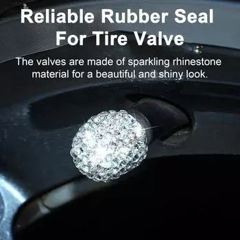 4pcs Car Tire Установка клапанов Easy Уникальный пылепроницаемый шин Scireling Clapone Stem чёрный