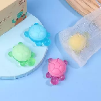 4Pcs Cartoon Little Turtle Soap Children S Mini Bath Soap Cleansing Hand Bath Soap one size