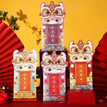 4pcs Chinese New Year Red Envelopes Traditional Lucky Money Pockets Money Packet Wedding Birthday Style 3