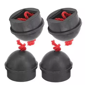 4pcs Cue Chalk Holder Pocket Rubber Billiard Pool Chalk Holders with Cord AccessoryBlack чёрный