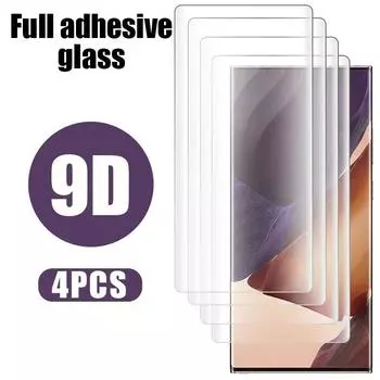 4 шт. изогнутое закаленное стекло для Samsung S23 Ultra S22 S21 S20 S10 S9 S8 Plus Защитная пленка для экрана для Samsung Note 20 Ultra 10 9 Note 8 чистый