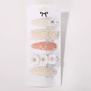 4PCS Cute Flower Baby Hair Clip Fabric Set Four Seasons Versatile Children s Hair Accessories Hair Clip Set