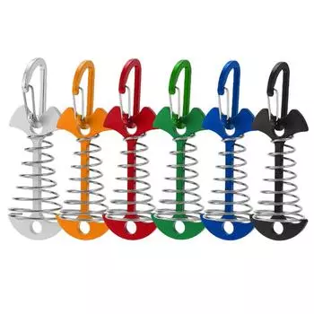 4 шт. палубная доска для палатки, легкие колышки с пружинной пряжкой, регулируемые зелёный