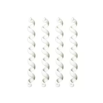 4pcs DIY Christmas Snowflakes Icicle Pendants Twisted Fake Icicle Ornament Holiday Party Supplies