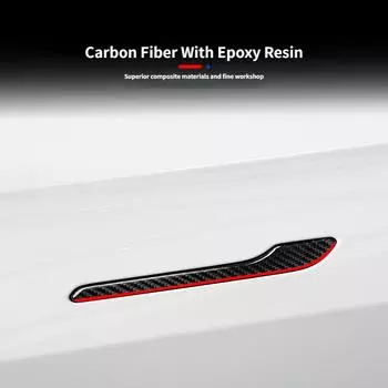 4PCS Door Handle Cover For Tesla Model 3 Y Carbon Fiber Styling Premium Durable 2018-2025 Cover Protector Sticker синий