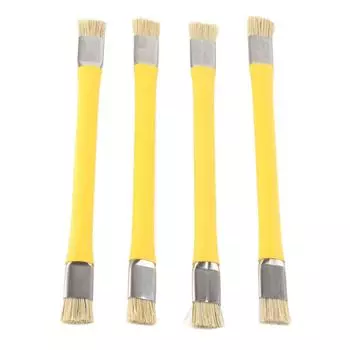 4PCS Double Heads AntiStatic Hard Brush Mobile Phone Repairing Soldering Cleaning Tool(Yellow ) жёлтый