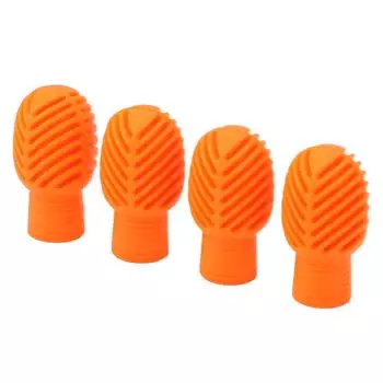 4PCS Drumstick Silent Practice Tip Silicone Stretchable Drum Practice Percussion Tip Grey оранжевый