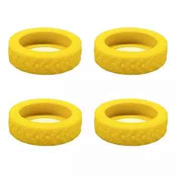 4pcs Easy to Install Luggage Wheel Covers Silicone Suitcase Accessories for Travel and Office Use жёлтый