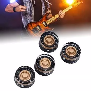 4 шт., ручки для бас-гитары, потенциометр, колпачки для регулировки громкости, детали музыкальных инструментов