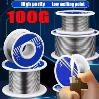 4 шт. Электронная паяльная проволока, припой, сердечник из канифоли, оловянный многоцелевой сварочный флюс, катушка железной проволоки, аксессуары для ремонта 20g-0.8mm-1pcs