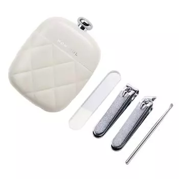 4pcs French Nail Clipper Set High Quality Stainless Steel Durable Design for Home and Travel Use белый