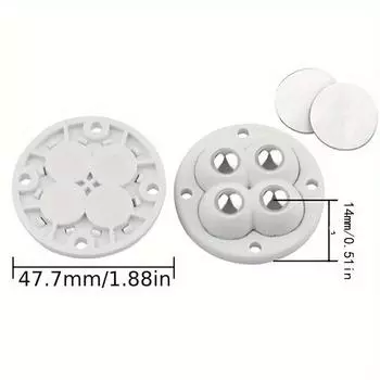 4Pcs Furniture Casters Wheels Heavy Duty Universal Wheel 360° Rotation Stainless Steel Strong Self Adhesive Casters Wheels