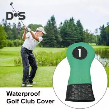 4Pcs Golf Club Covers Waterproof Faux Leather Club Cover for Woods And Driver Fairway Hybrids Golf Accessories красный
