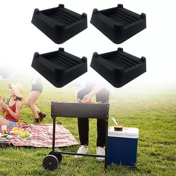 4Pcs Grill Leveling Shims Balancing Wedge Silicone Anti Wobble Pad Accessories