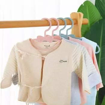 4PCS Hangers Plastic Child Hangers Household Baby Hangers Thickened To Dry Baby Bows 4PCS оранжевый