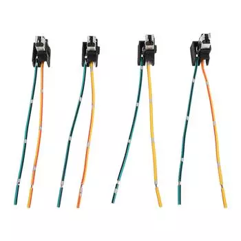4PCS Headlight Wiring Harness Plug DC12 to 24V Headlight Socket Wire Harness for H1 Female Head Halo