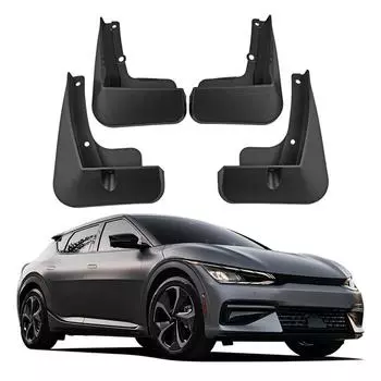 4Pcs High Quality Car Black Mudguard Cover Trim For Kia EV6 2022-2024