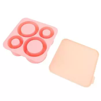 4Pcs Hollow Cylinder Ice Cube Tray Easy Release Large Capacity Silicone Ice Cube Trays with Lids