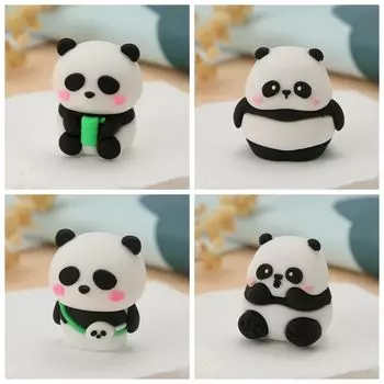 4PCS Kawaii Panda Pencil Sharpener Cute Pencil Cutting Tools Panda Pencil Cutter Rewards Gift 4PCS