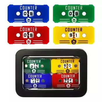 4Pcs Life Counter With Metal Box, Health Life Counter For Games Accessories Tabletop Board Games One Size