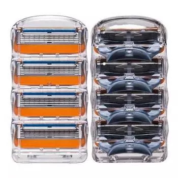 4 шт./лот 5-слойные лезвия для бритья лица мужские бритвенные лезвия для бритья для мужчин точилка для бритвенных лезвий высокого качества Маше 5 (цвет: оранжевый) 4PCS оранжевый