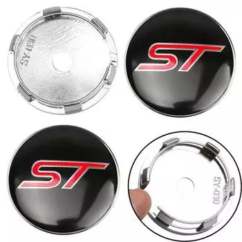 4 шт./лот 60 мм ST центральный колпак ступицы колеса автомобиля эмблема значок наклейка для Kuga FOCUS 2 Focus 3 Mondeo Fiesta Kuga MK2 MK3 MK4 красный