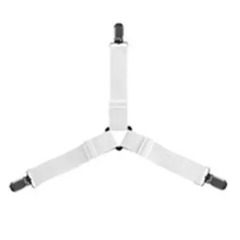 4Pcs/lot Bed Sheet Fasteners Holder Gadgets for Bed Sheet Organizer Mattress Cover Clip For Home Elastic Straps Adjustable Clips AVE белый