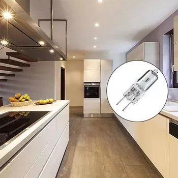 4PCS/lot Warm White 3000K Halogen Lamp Beads 50W 12V G6.35 Light Lamp Bulb Capsule Dimmable Lig Z1F0 Transparent-4Pcs