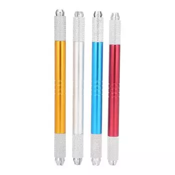 4pcs Manual Microblading Pen Aluminum Alloy Makeup Eyebrow Tattoo Pen Set Accessory