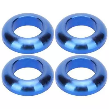4Pcs Mountain Bike Titanium Alloy Screw Bolts Spacers Brake Caliper Gasket M6 Blue