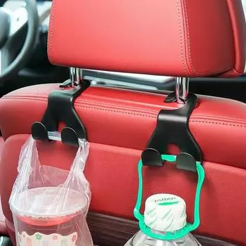 4pcs Multifunctional Car Hook Seat Back Double Hook Car Hook for Car Interior Hidden Creative Products Small Hook
