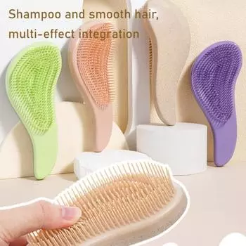 4pcs New Hair Comb Shampoo Brush Set Scalp Massage Comb Wheat Straw Hair Comb Set Smoothing Shampoo Soft Massage Gift