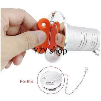 4PCS Nylon Fuel Gas Water Waste Diesel Tank Deck Fill Filler Spare Cap Key Replacement Plate Tool Boat Marine Yacht Accessories оранжевый