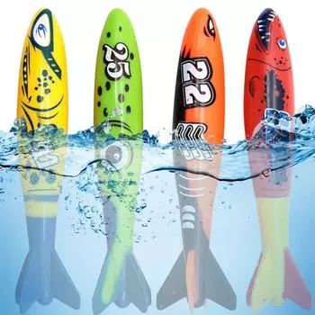 4Pcs Pool Games Sinking Toy Multicolor Cartoon Summer Pool Diving Toys Creative Swim Dive Toy Set Swimming Pool Accessories