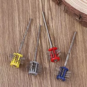 4Pcs Pro Texturning Brushes Professional Polishing Grit Mounted Matt Wire Brush Jewelry Brush With Handle Diy Jewelry Making