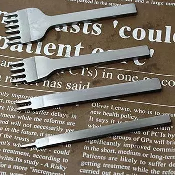 4Pcs Prong Leather Craft Tool Diy Leather Tools Дыроколы Шитье для кожаного ремня Инструменты для перфорации 3 mm