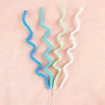 4pcs Rainbow Shining Strip Cake Top Decoration Party Birthday Dessert Cake Accessories Festival Party Wedding Cake Top