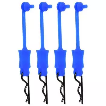 4PCS RC Car Body Clips W/Pull Tabs Silicone Body Clips Retainer Body Shell Clip Pin with Fixing Bracket for SCX10 Traxxas TRX4 жёлтый